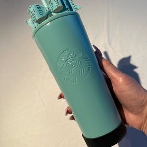 Starbucks Stainless Steel Tiffany Blue Tumbler 16 oz.